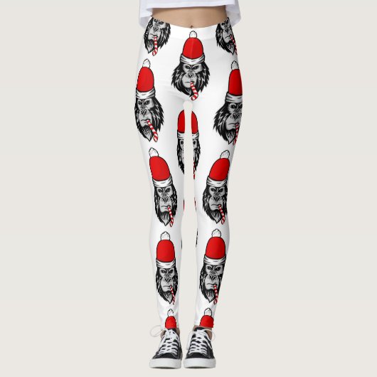 kerstsanta gorilla leggings (Voorkant)