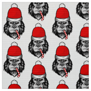 kerstsanta gorilla stof