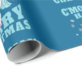 kerstsanta joe biden kamala harris unicorn cadeaupapier (Rol Hoek)