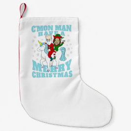 kerstsanta joe biden kamala harris unicorn kleine kerstsok