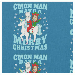 kerstsanta joe biden kamala harris unicorn stof