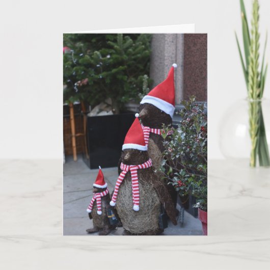 KerstSanta Penguins Pavilion Road Londen Kaart (Voorkant)