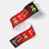 kerstsatijn satijnen lint (Achterkant)
