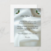 Kerstsatin en Holly Custom Wedding Invite Kaart (Voorkant / Achterkant)