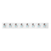 Kerstsatin Ribbon Gift Snowman Rock Satijnen Lint (Voorkant)