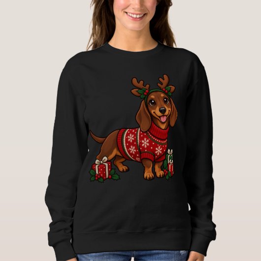 Kerstsaus Hond Trui (Voorkant)
