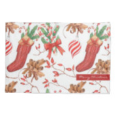 Kerstscans, kaneel en patroonpatroon kussensloop (Achterkant)