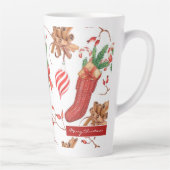 Kerstscans, kaneel en patroonpatroon latte mok (Rechts)