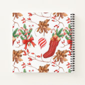 Kerstscans, kaneel en patroonpatroon notitieboek (Achterkant)