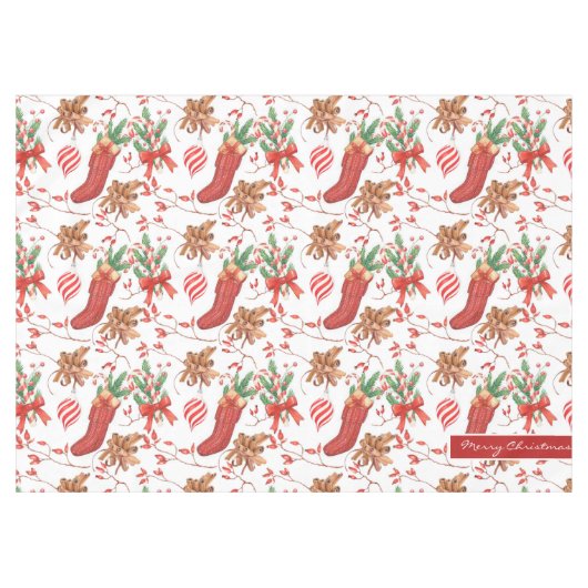 Kerstscans, kaneel en patroonpatroon tafelkleed (Voorkant (Horizontaal))