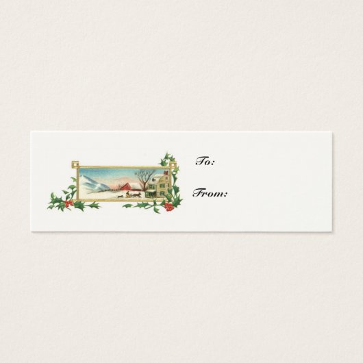 kerstsceen- cadeauKaart Mini Visitekaartjes (Voorkant)