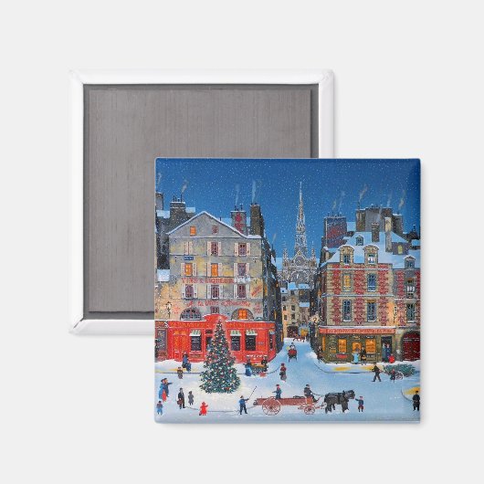 kerstscène buiten magneet (Voorkant / Achterkant)