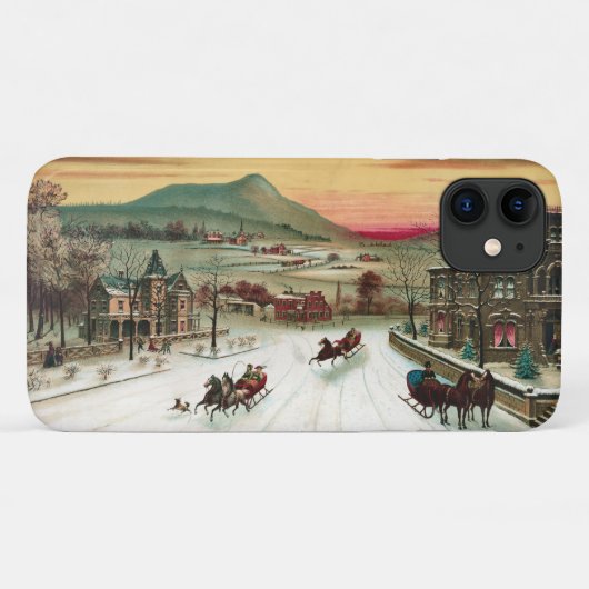 kerstscène Case-Mate iPhone case (Achterkant (horizontaal))