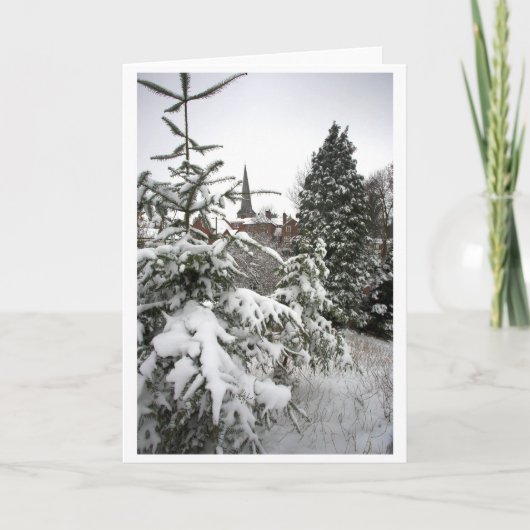 kerstscène feestdagen kaart (Voorkant)