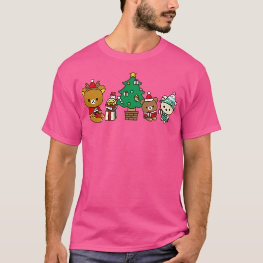 Kerstscène Geïnspireerd Rilakuma Graphic T-shirt (Voorkant)