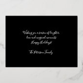 Kerstscène getekend met harde pastel folie feestdagenkaart (Achterkant)