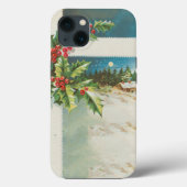 Kerstscène Holly Snow Winter Case-Mate iPhone Case (Achterkant)