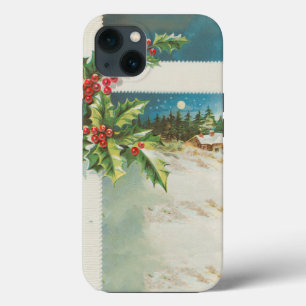 Kerstscène Holly Snow Winter Case-Mate iPhone Case