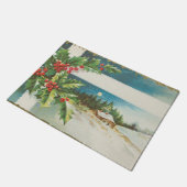 Kerstscène Holly Snow Winter Deurmat (Schuin)