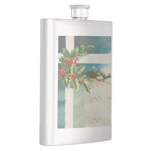 Kerstscène Holly Snow Winter Flacon (Rechts)