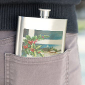 Kerstscène Holly Snow Winter Flacon (Voorbeeld)