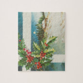 Kerstscène Holly Snow Winter Legpuzzel (Verticaal)