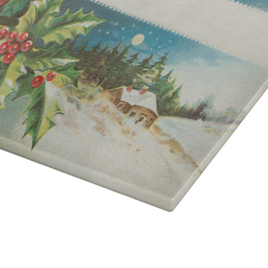 Kerstscène Holly Snow Winter Snijplank (Hoek)