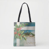 Kerstscène Holly Snow Winter Tote Bag (Voorkant)