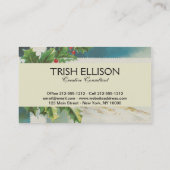 Kerstscène Holly Snow Winter Visitekaartje (Achterkant)