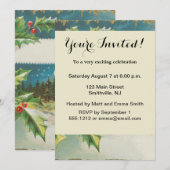 Kerstscène Hulst Sneeuw Winter Kaart (Voorkant / Achterkant)