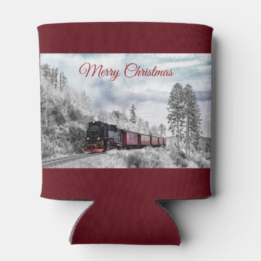  kerstscène in de winter blikjeskoeler (Achterkant)