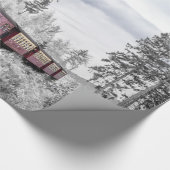  kerstscène in de winter cadeaupapier (Hoek)