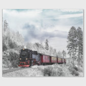 kerstscène in de winter cadeaupapier (Vlak)