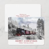  kerstscène in de winter feestdagenkaart (Voorkant / Achterkant)