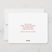  kerstscène in de winter feestdagenkaart (Achterkant)