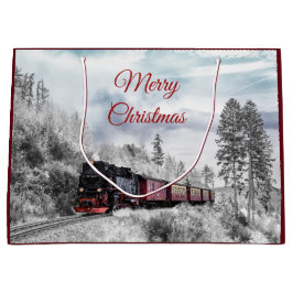  kerstscène in de winter groot cadeauzakje