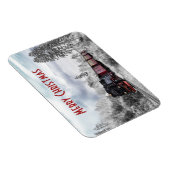  kerstscène in de winter magneet (Rechterzijde)