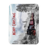  kerstscène in de winter magneet (Verticaal)