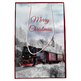  kerstscène in de winter medium cadeauzakje