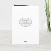 Kerstscène in de winter met JOY en duif Feestdagen Kaart (Achterkant)