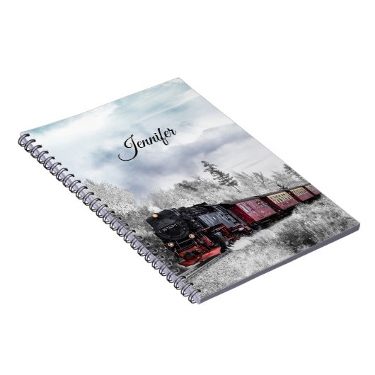 kerstscène in de winter notitieboek (Rechterzijde)