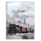  kerstscène in de winter notitieboek (Voorkant)