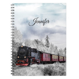  kerstscène in de winter notitieboek