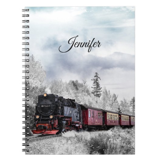  kerstscène in de winter notitieboek (Voorkant)