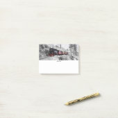 kerstscène in de winter post-it® notes (Op bureau)