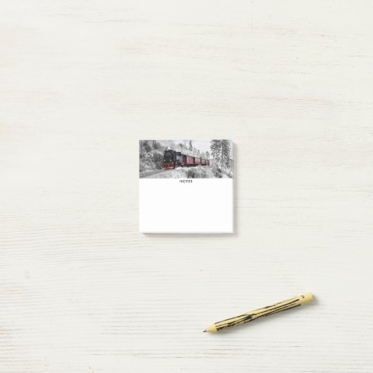  kerstscène in de winter post-it® notes (Op bureau)
