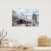  kerstscène in de winter poster (Keuken)