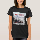  kerstscène in de winter t-shirt (Voorkant)