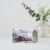 kerstscène in de winter visitekaartje (Staand voorkant)