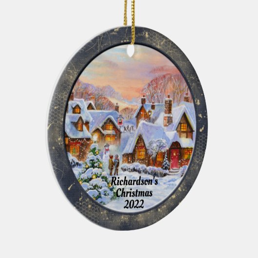 kerstscène keramisch ornament (Rechts)